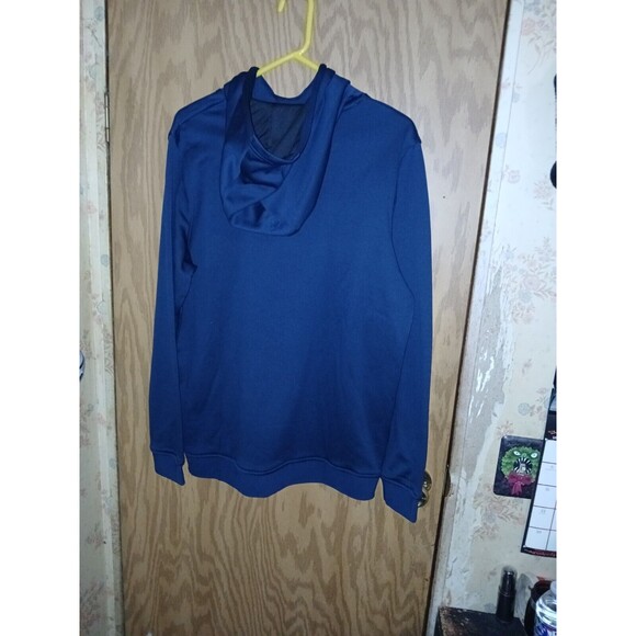 Under Armour Hoodie Loose Fit Cold Gear Blue Athletic Drawstrings Mens Sz Large - Picture 2 of 16